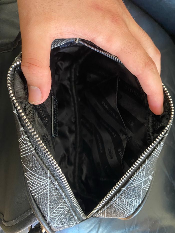 Sacoche lacoste the blend noire et blanche neuve - photo numéro 5