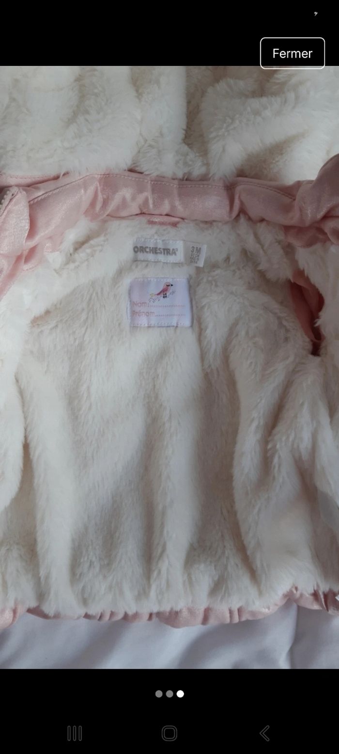 Manteau bébé fille 3 mois - photo numéro 3