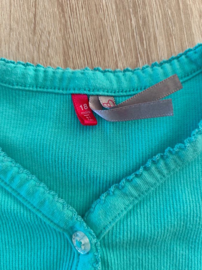 Gilet bleu turquoise - photo numéro 3