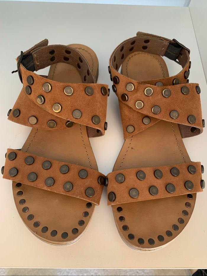 Sandales cuir camel 37 IKKS
