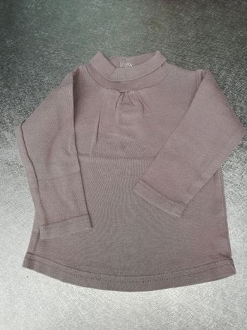 Sous pull marron délavé clair 
9 mois fille 
Kimbaloo