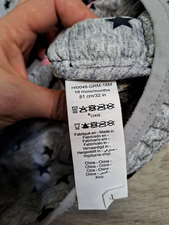 Blouson doudoune gris étoiles 18M Orchestra - TBE - photo numéro 6