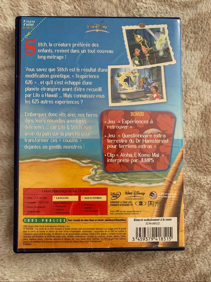 Dvd Disney Stitch le film - photo numéro 2