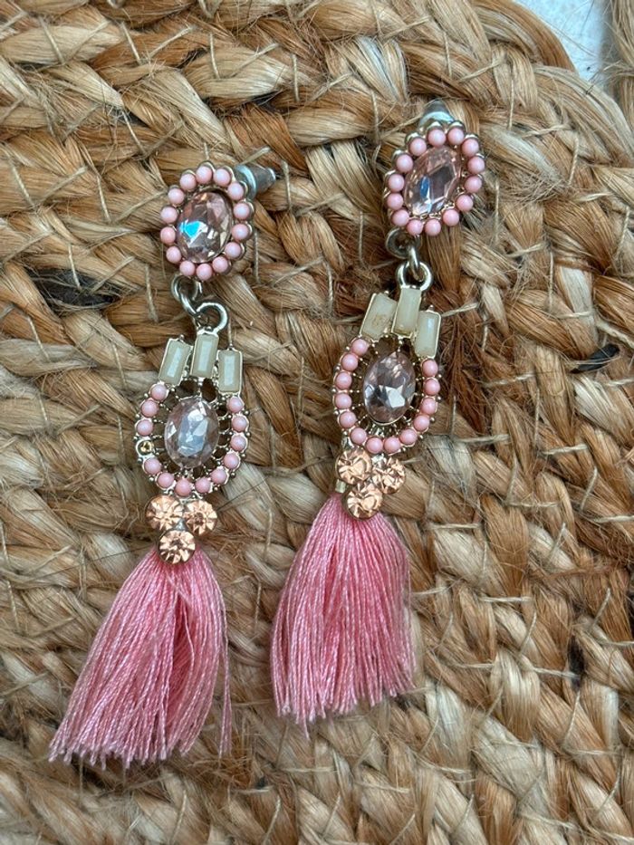 Boucles d’oreilles rose