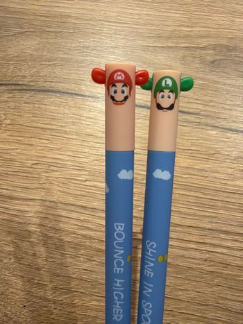 Stylos Kawai encre effaçable Mario et Luigi