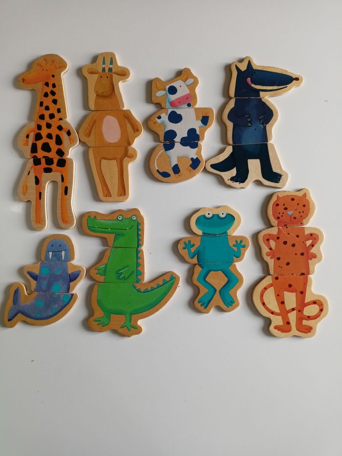 Magnetic's animaux rigolos Djeco en bois complet - photo numéro 5