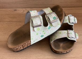 mules  2 brides motif fleuri