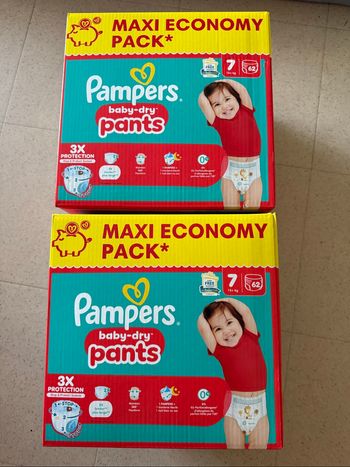 Lot de 2 maxi pack Pampers taille 7
