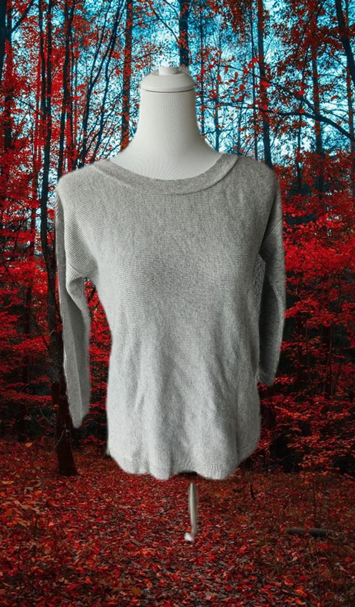 Blouse grise avec noeud au dos, Made in italy marella sport, taille S - photo numéro 2
