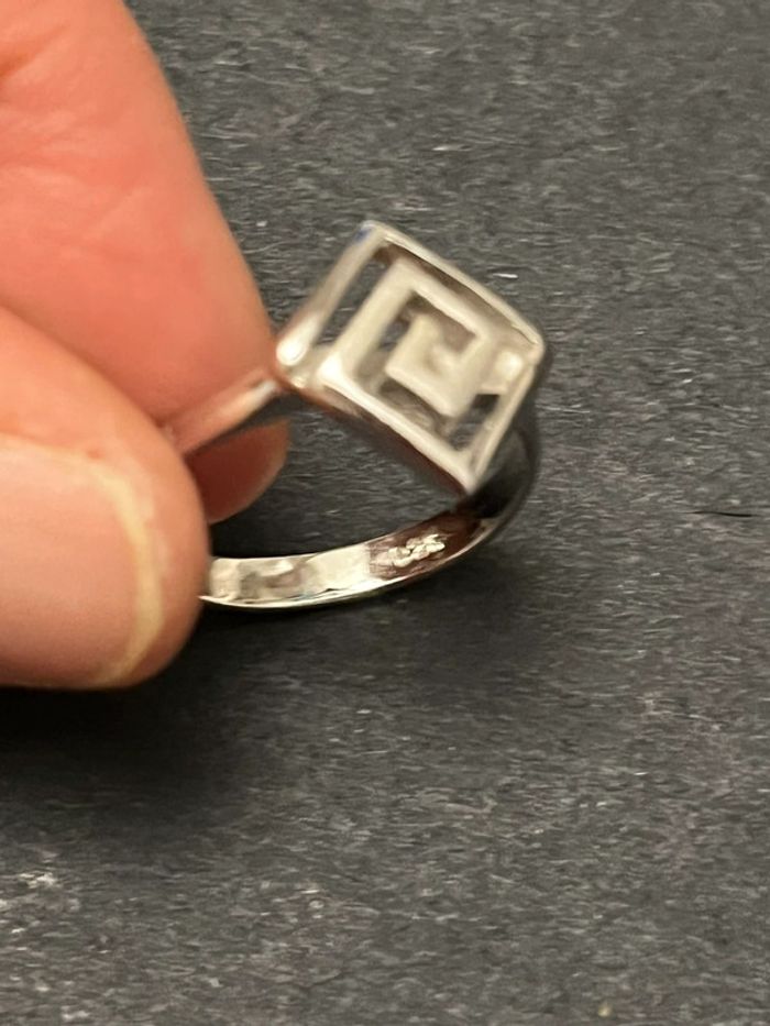 Jolie bague en argent massif T. 58 femme TBE - photo numéro 7