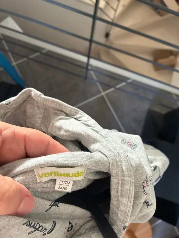 Robe à capuche décontractée vertbaudet style sweat 5 ans - photo numéro 5