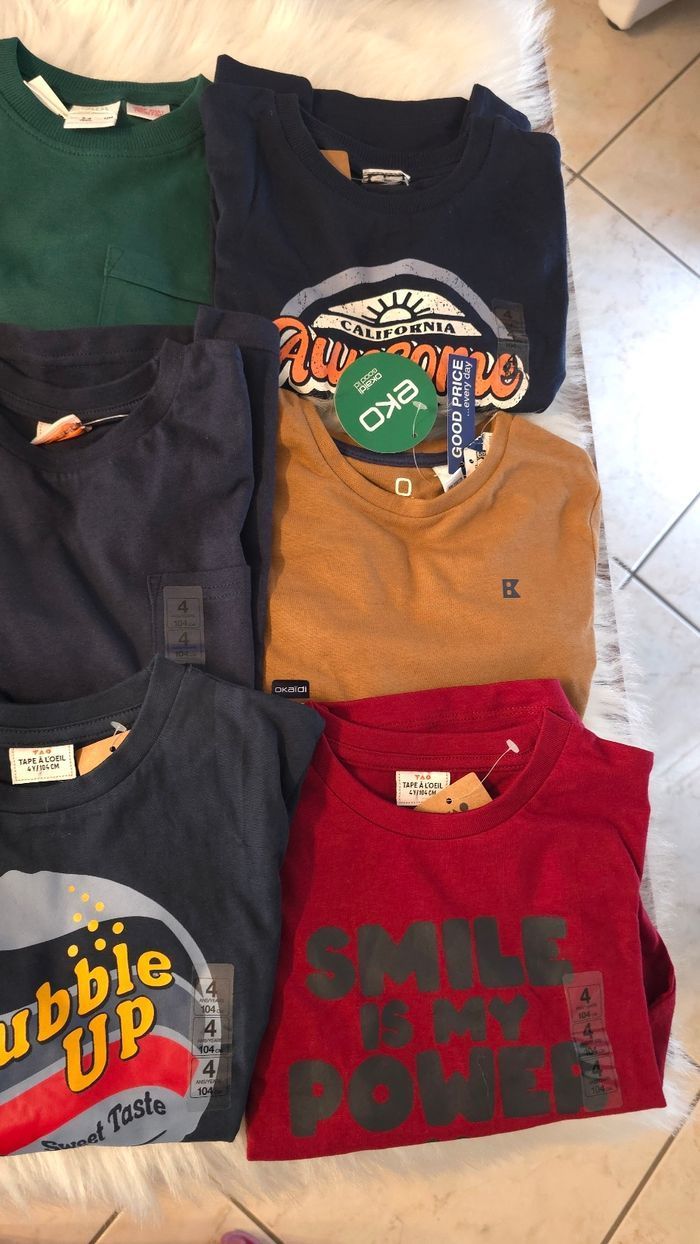 Neufs (non portés) 🏷💙😍🥰lot teeshirts ml 4 ans garçon 🥰😍💙 - photo numéro 8