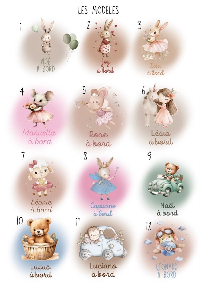 Pancarte voiture « bebe à bord » personnalisée - photo numéro 2