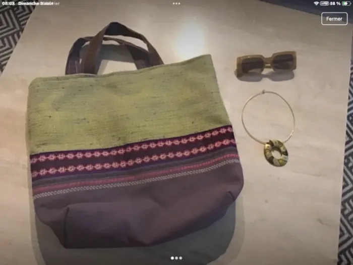Grand sac toile mode