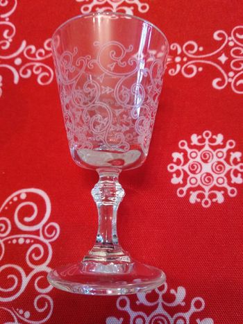 2 petits verres à liqueur sur pied Vintage