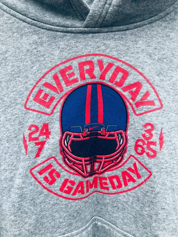 Nike Hoodie sweater grey American Football "Everyday is gameday" NFL Boy Large / Mens XS - photo numéro 2