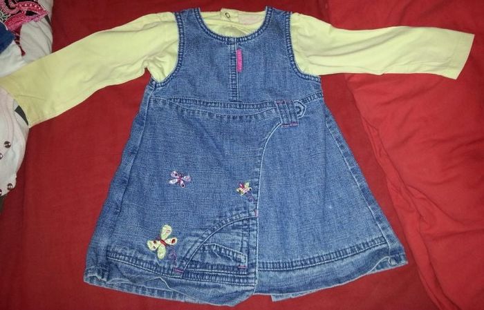 Robe jean et t-shirt manches longues 18 mois