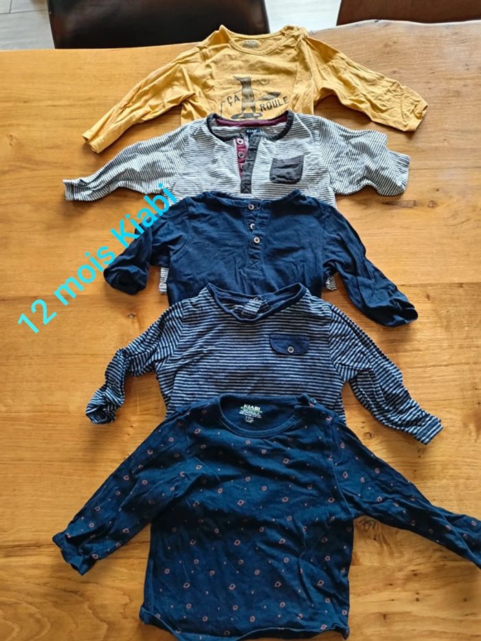 Lot tee shirt 12 mois Kiabi