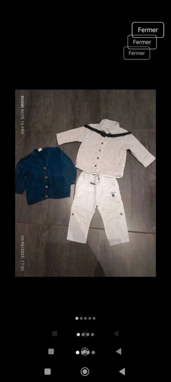 Ensemble cérémonie garçon 12 mois