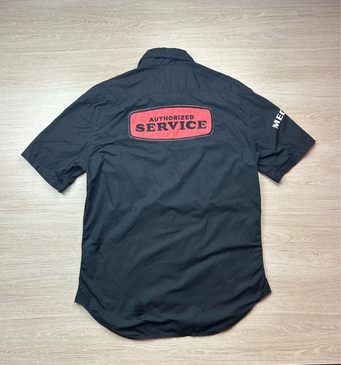 Chemise noire Replay style mécanicien patchs “Authorized Service” vintage - photo numéro 2