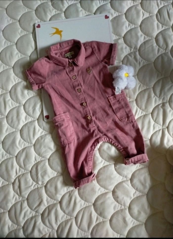 Combinaison bébé fille, rose, 9 mois, Verbaudet
