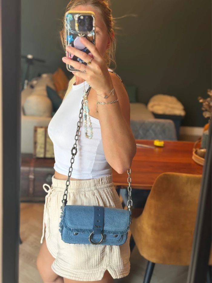 Sac Kate Wallet Glitter Storm édition Kate Moss bleu jean - Zadig&voltaire - photo numéro 4