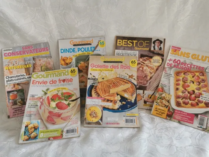 Lot de 6 magazines "Gourmand – La meilleure façon de manger"