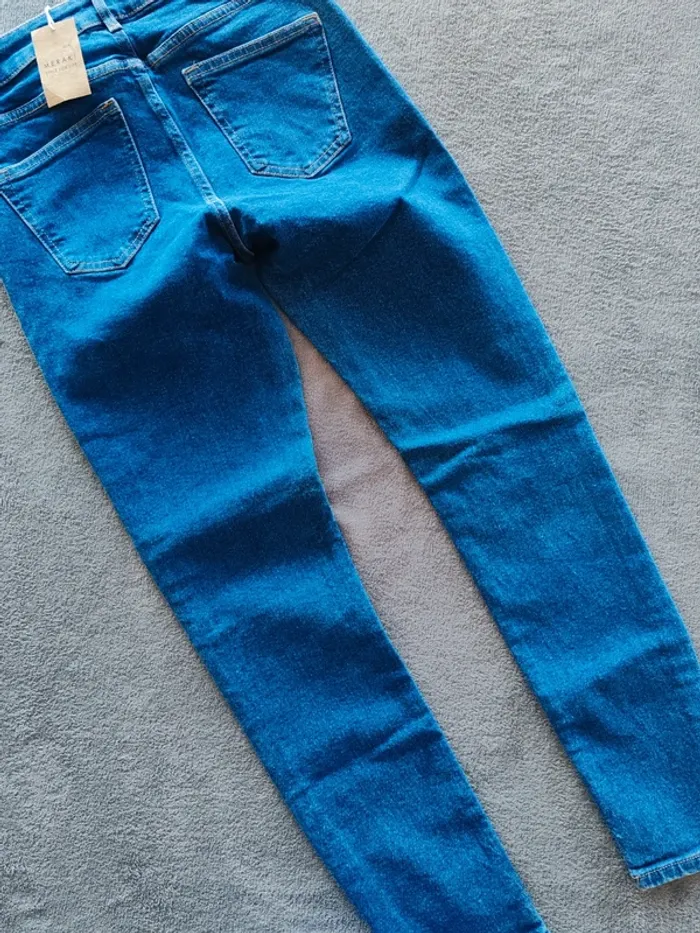 Jean skinny Meraki Mid Wash Blue – W28 L30 – Neuf avec étiquette - photo numéro 3