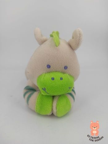 Doudou Zèbre Vert Couché Bébé Confort