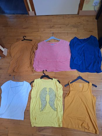 Lot 6 t shirts femme taille L