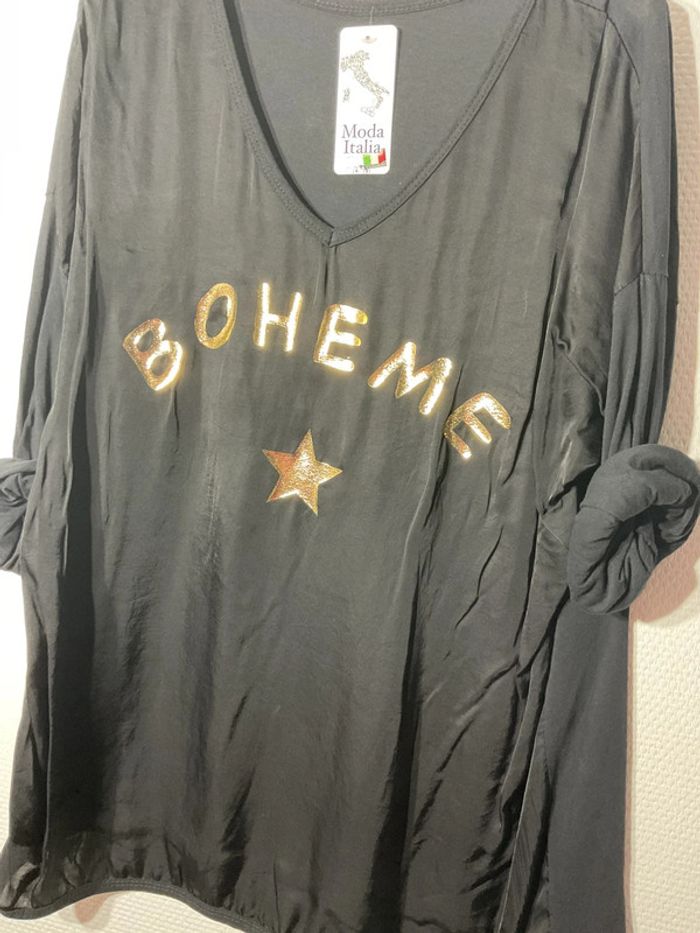 T-shirt « bohème » femme taille unique (38-44)- just me- neuf avec étiquette - photo numéro 2