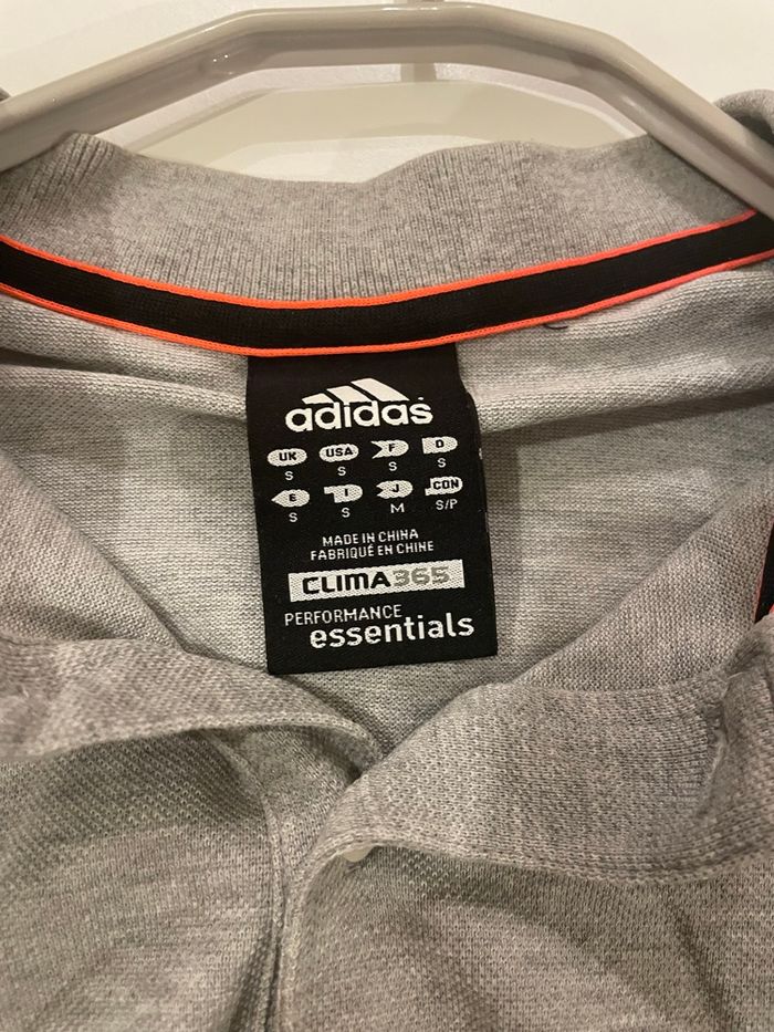 Polo adidas gris et bleu - photo numéro 2