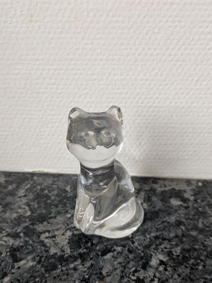 Figurine chat en verre