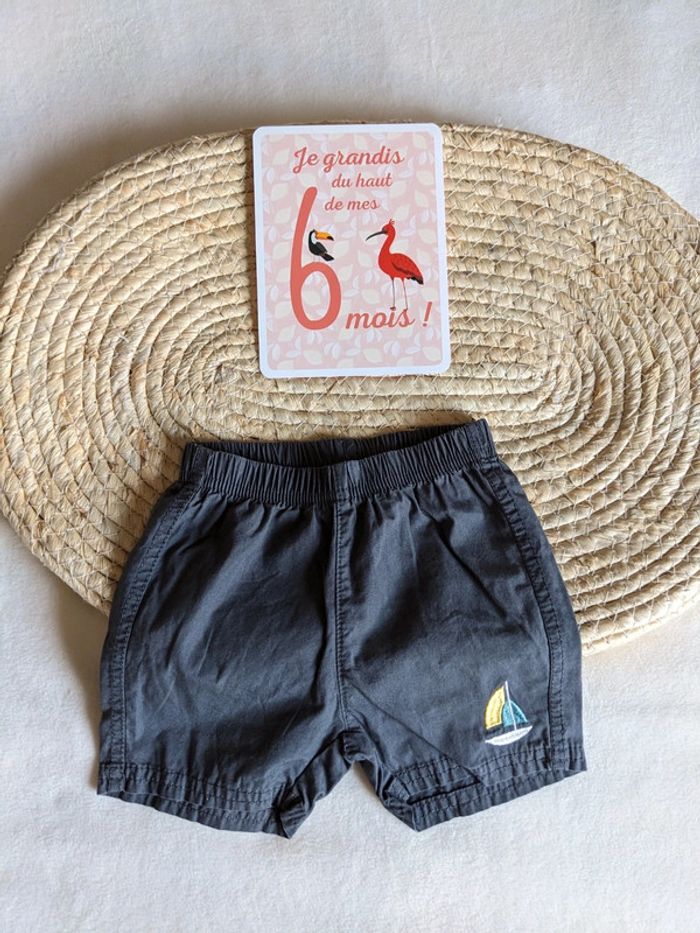 Ensemble short et tee shirt 6 mois - photo numéro 3