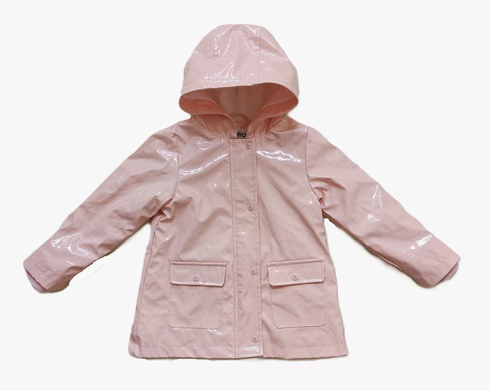Imperméable coupe vent rose à paillettes à capuche. Ciré. Gémo. Taille 4 ans