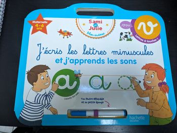Ardoise livre Sami et Julie lettres minuscules