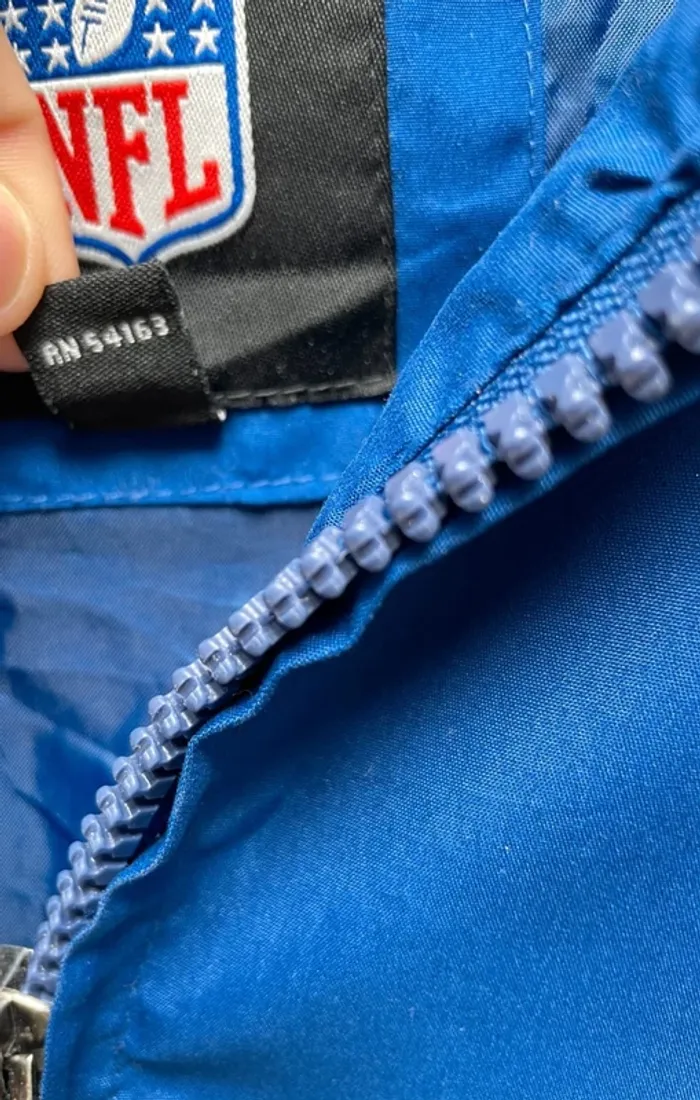 Rare jacket NFL Colts Indianapolis Blue White Mens - photo numéro 7
