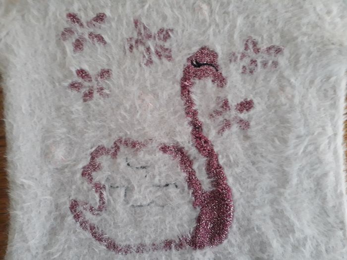 Pull robe gris avec un cygne In extenso  6 ans - photo numéro 4