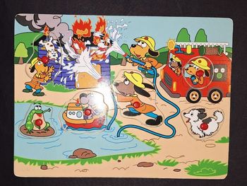 Puzzle en bois 1er âge - Pompiers