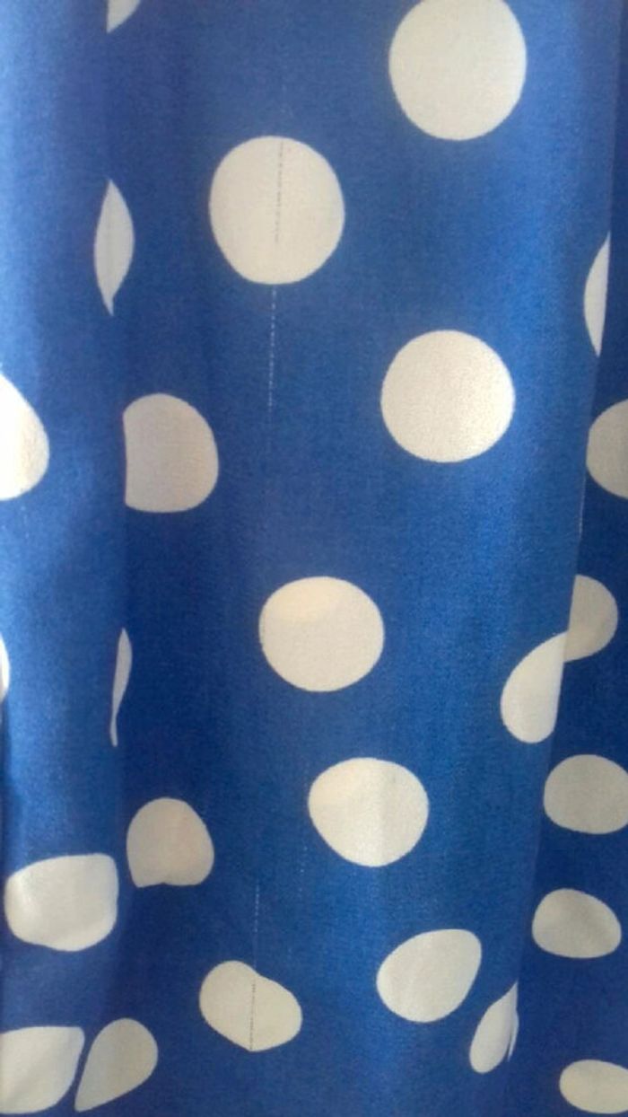 Robe bleu à pois blanc Kiabi taille 42 - photo numéro 5