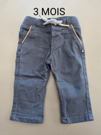 Pantalon marine Okaïdi - Taille : 3 Mois