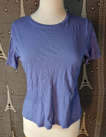 T-shirt uni violet taille S