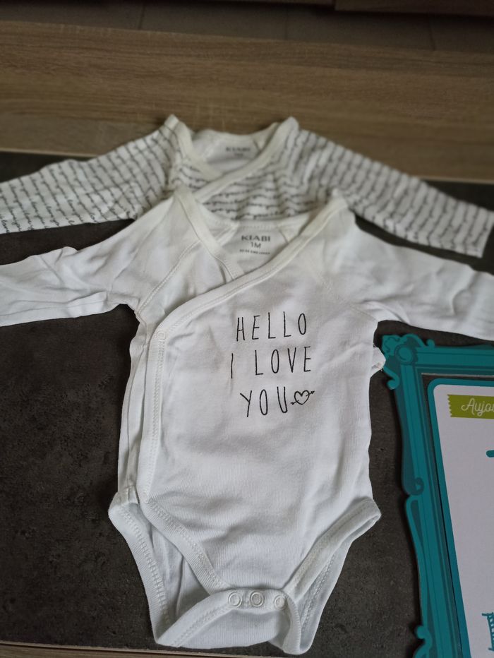 Lots de 2 bodys manches longues mixte - photo numéro 2