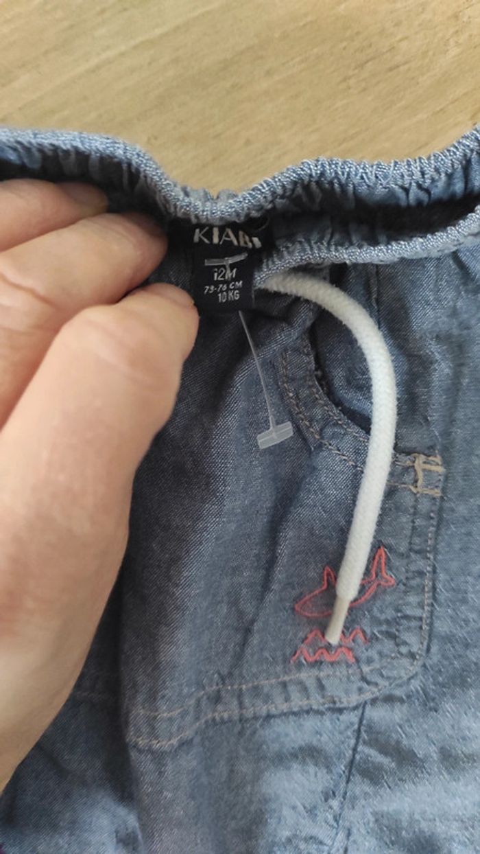 Sarouel toile effet jeans - photo numéro 5