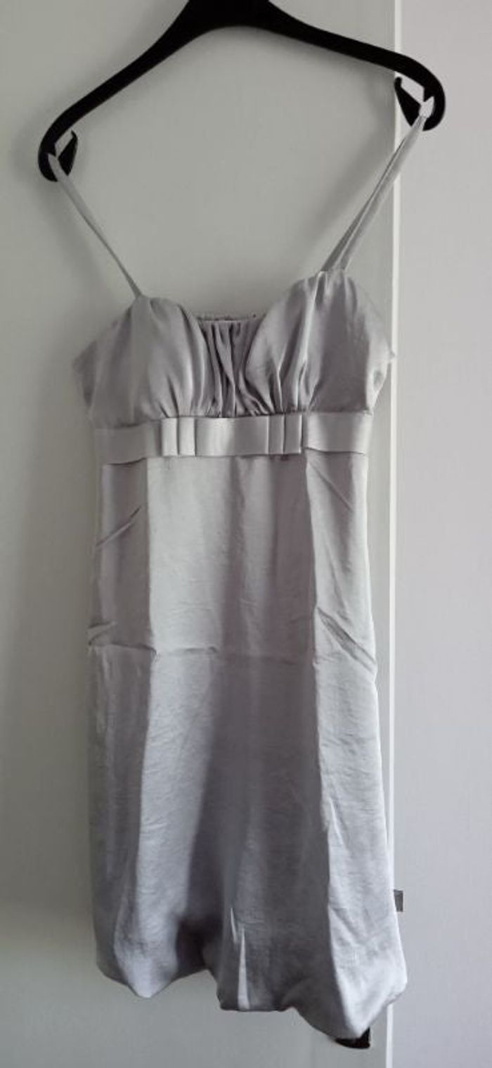 Robe de soirée argentée