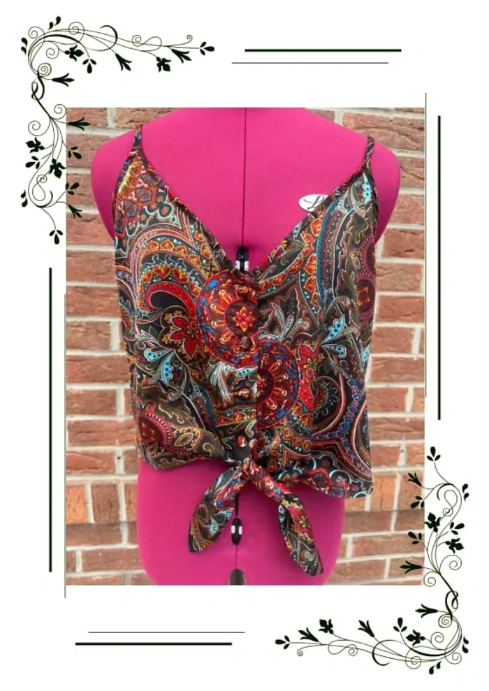 SHEIN Top à fines brides à imprimé mandala à nœud