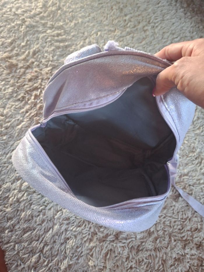 Cartable sac à dos fille sirène paillette violet reflet - photo numéro 3