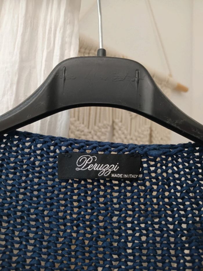 Joli pull bleu marine Peruzzi taille S - photo numéro 2