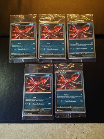 Carte Pokémon Lot 5 Yveltal Holo Promo Sous Blister 088/132 Méga Évolution FR Neuf