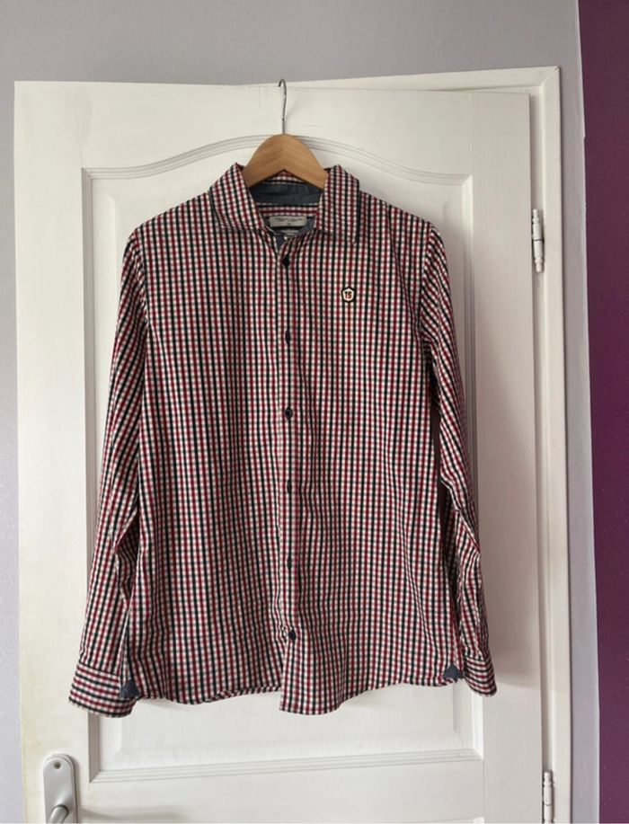 Chemise garçon 16 ans - Teddy Smith - Carreaux bleu/rouge/blanc